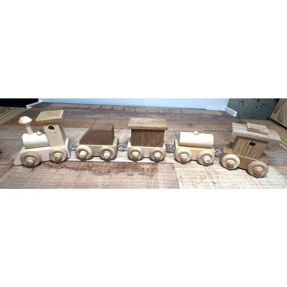 LWG Handcrafted Wooden Train Set - Picture 4 of 6